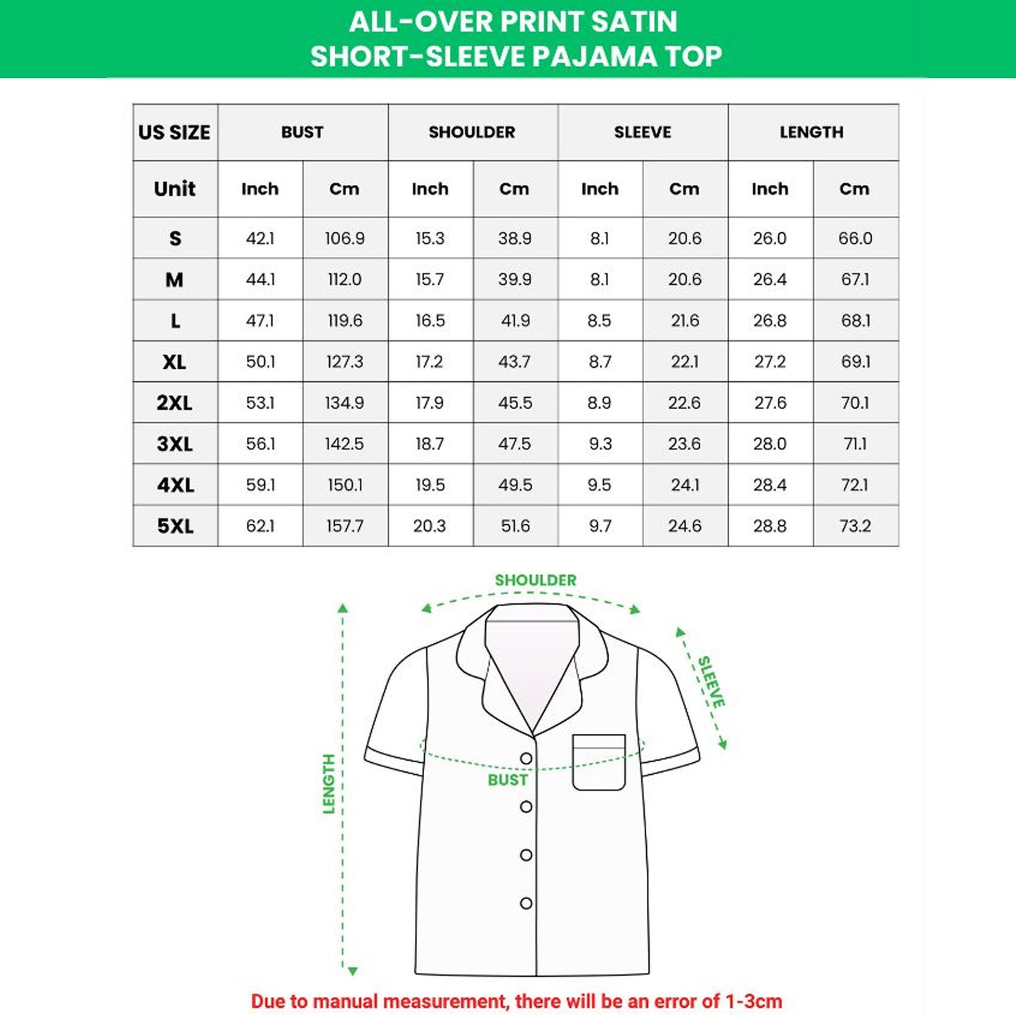 HomePJs™ Short-Sleeve Pajama Set For Adults