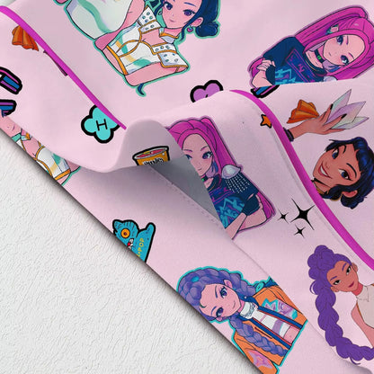 HomePJs™ Huntrix Demon Hunters Silky Satin Pajama Set