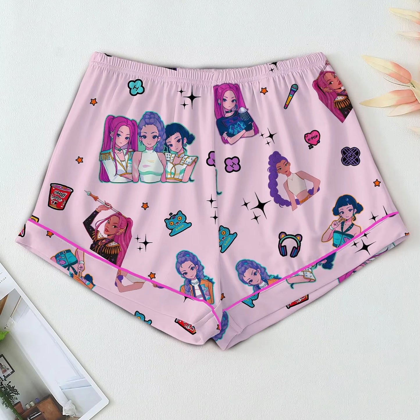 HomePJs™ Huntrix Demon Hunters Silky Satin Pajama Set