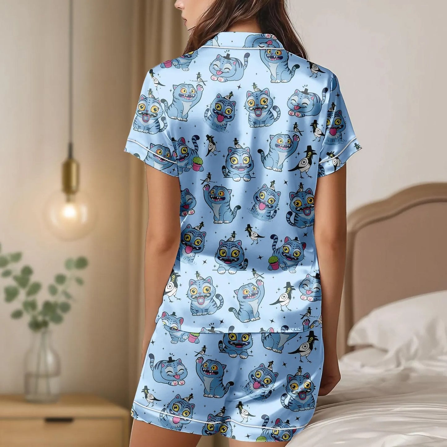 HomePJs™ Kpop Tiger Demon Hunters Silky Satin Pajama Set