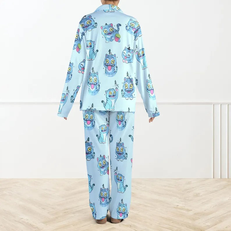 HomePJs™ Kpop Tiger Demon Hunters Silky Satin Pajama Set