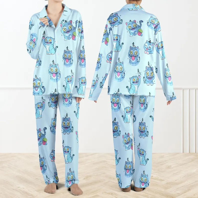 HomePJs™ Kpop Tiger Demon Hunters Silky Satin Pajama Set