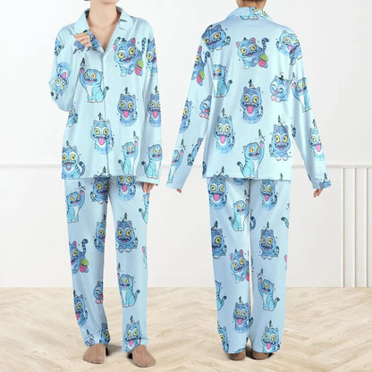 HomePJs™ Kpop Tiger Demon Hunters Silky Satin Pajama Set