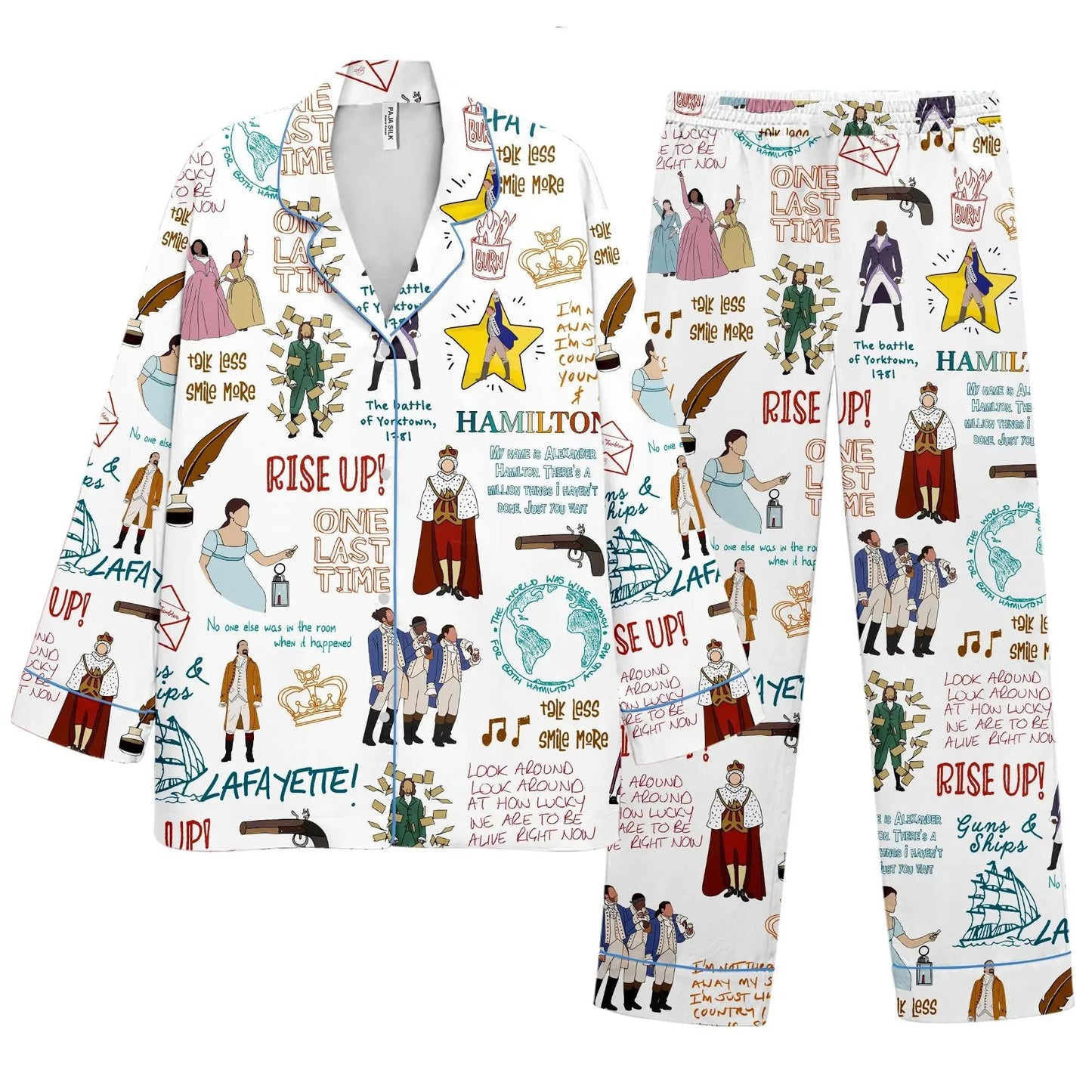 HomePJs™ Hamilton Musical Satin Pajamas