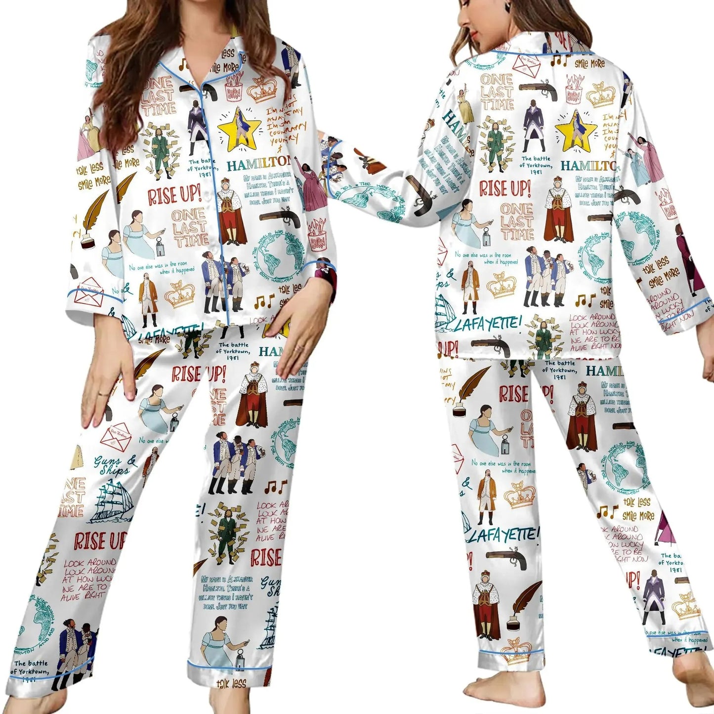 HomePJs™ Hamilton Musical Satin Pajamas